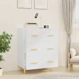NNEVL Sideboard White 70x34x90 cm Engineered Wood