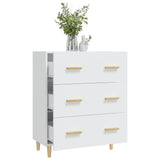 NNEVL Sideboard White 70x34x90 cm Engineered Wood