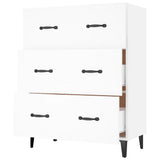 NNEVL Sideboard White 69.5x34x90 cm Engineered Wood