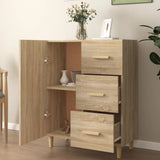 NNEVL Sideboard Sonoma Oak 69.5x34x90 cm Engineered Wood