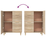 NNEVL Sideboard Sonoma Oak 69.5x34x90 cm Engineered Wood