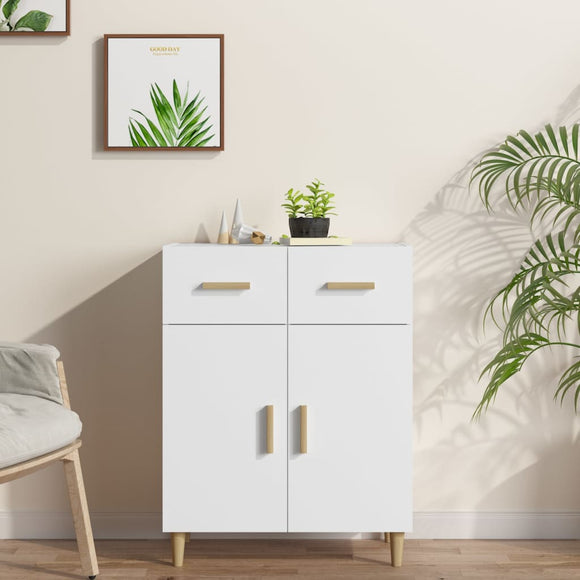NNEVL Sideboard White 69.5x34x89 cm Engineered Wood
