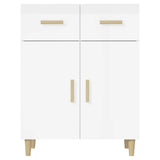 NNEVL Sideboard High Gloss White 69.5x34x89 cm Engineered Wood