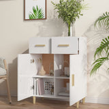 NNEVL Sideboard High Gloss White 69.5x34x89 cm Engineered Wood