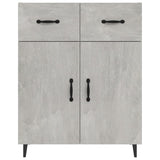 NNEVL Sideboard Concrete Grey 69.5x34x90 cm Engineered Wood