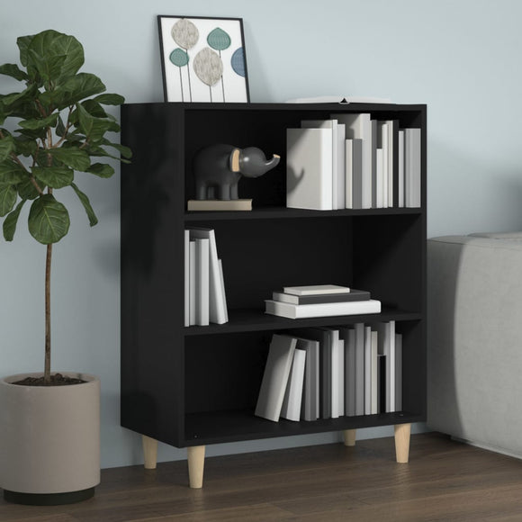 NNEVL Sideboard Black 69.5x32.5x90 cm Engineered Wood