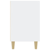 NNEVL Sideboard High Gloss White 100x36x60 cm Engineered Wood