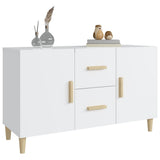 NNEVL Sideboard High Gloss White 100x36x60 cm Engineered Wood