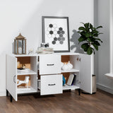 NNEVL Sideboard White 100x36x60 cm Engineered Wood