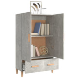 NNEVL Highboard Concrete Grey 70x31x115 cm Engineered Wood
