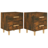 NNEVL Bed Cabinets 2 pcs Smoked Oak 40x35x47.5 cm