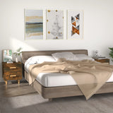NNEVL Bed Cabinets 2 pcs Smoked Oak 40x35x47.5 cm