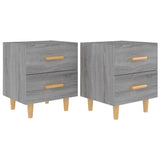 NNEVL Bed Cabinets 2 pcs Grey Sonoma 40x35x47.5 cm