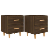 NNEVL Bed Cabinets 2 pcs Brown Oak 40x35x47.5 cm