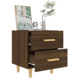 NNEVL Bed Cabinets 2 pcs Brown Oak 40x35x47.5 cm