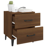 NNEVL Bedside Cabinet Brown Oak 40x35x47.5 cm