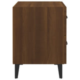 NNEVL Bedside Cabinet Brown Oak 40x35x47.5 cm