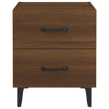 NNEVL Bedside Cabinets 2 pcs Brown Oak 40x35x47.5 cm