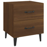 NNEVL Bedside Cabinets 2 pcs Brown Oak 40x35x47.5 cm