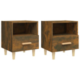 NNEVL Bedside Cabinets 2 pcs Smoked Oak 40x35x47 cm
