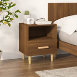 NNEVL Bedside Cabinet Brown Oak 40x35x47 cm