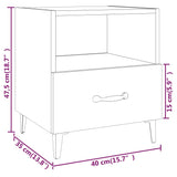 NNEVL Bedside Cabinets 2 pcs Smoked Oak Engineered Wood