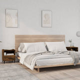 NNEVL Bedside Cabinets 2 pcs Smoked Oak Engineered Wood