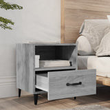 NNEVL Bedside Cabinets 2 pcs Grey Sonoma Engineered Wood