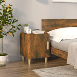 NNEVL Bedside Cabinet Smoked Oak Engineered Wood