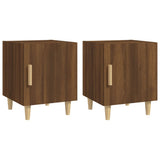NNEVL Bedside Cabinets 2 pcs Brown Oak Engineered Wood