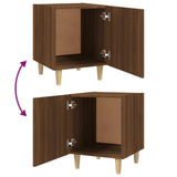 NNEVL Bedside Cabinets 2 pcs Brown Oak Engineered Wood