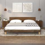 NNEVL Bedside Cabinets 2 pcs Brown Oak Engineered Wood