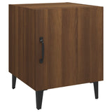 NNEVL Bedside Cabinet Brown Oak Engineered Wood