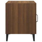 NNEVL Bedside Cabinet Brown Oak Engineered Wood