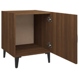NNEVL Bedside Cabinet Brown Oak Engineered Wood