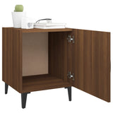 NNEVL Bedside Cabinet Brown Oak Engineered Wood