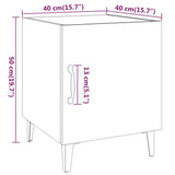 NNEVL Bedside Cabinet Brown Oak Engineered Wood