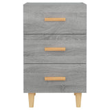 NNEVL Bedside Cabinet Grey Sonoma 40x40x66 cm Engineered Wood