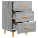 NNEVL Bedside Cabinet Grey Sonoma 40x40x66 cm Engineered Wood