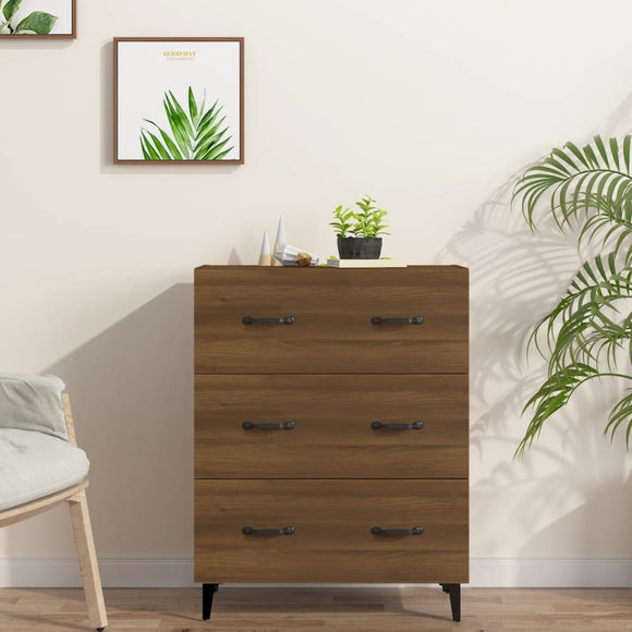 NNEVL Sideboard Brown Oak 69.5x34x90 cm Engineered Wood