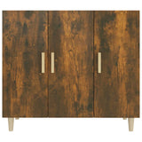NNEVL Sideboard Smoked Oak 90x34x80 cm Engineered Wood