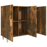 NNEVL Sideboard Smoked Oak 90x34x80 cm Engineered Wood