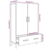 NNEVL Highboard Grey Sonoma 70x31x115 cm Engineered Wood