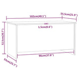 NNEVL Coffee Table Smoked Oak 102x55.5x52.5 cm Engineered Wood