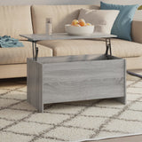NNEVL Coffee Table Grey Sonoma 102x55.5x52.5 cm Engineered Wood