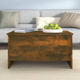 NNEVL Coffee Table Smoked Oak 80x55.5x41.5 cm Engineered Wood