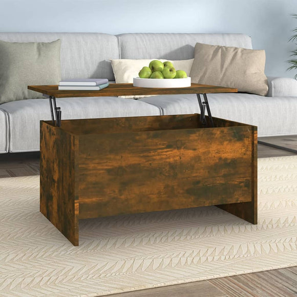NNEVL Coffee Table Smoked Oak 80x55.5x41.5 cm Engineered Wood