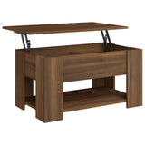 NNEVL Coffee Table Brown Oak 79x49x41 cm Engineered Wood