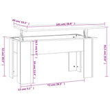 NNEVL Coffee Table Smoked Oak 101x49x52 cm Engineered Wood