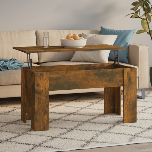 NNEVL Coffee Table Smoked Oak 101x49x52 cm Engineered Wood